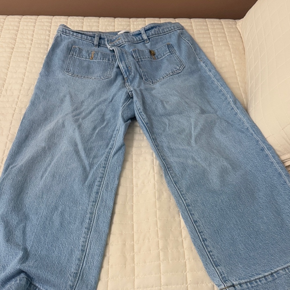 LOFT Sky Blue Cropped Jeans